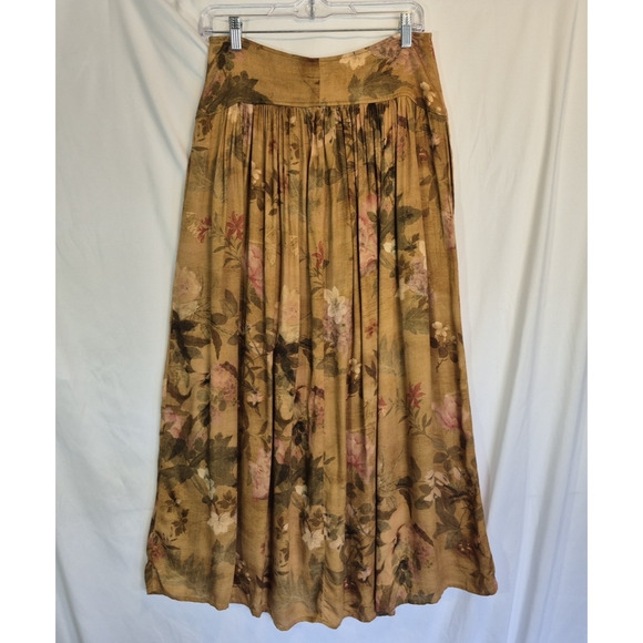 New Peruvian Connection Sonnet Multicolor Floral Maxi Skirt 4 - Picture 6 of 7
